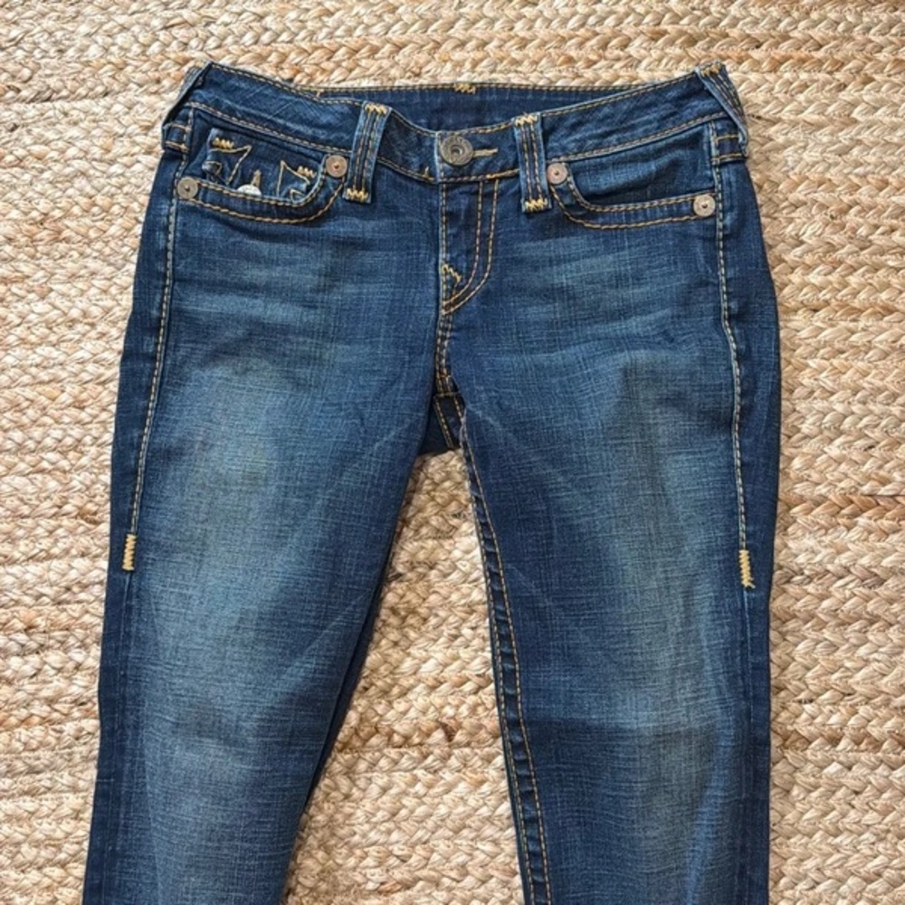 Women’s Skinny Jeans in Dark Blue Stretch Denim